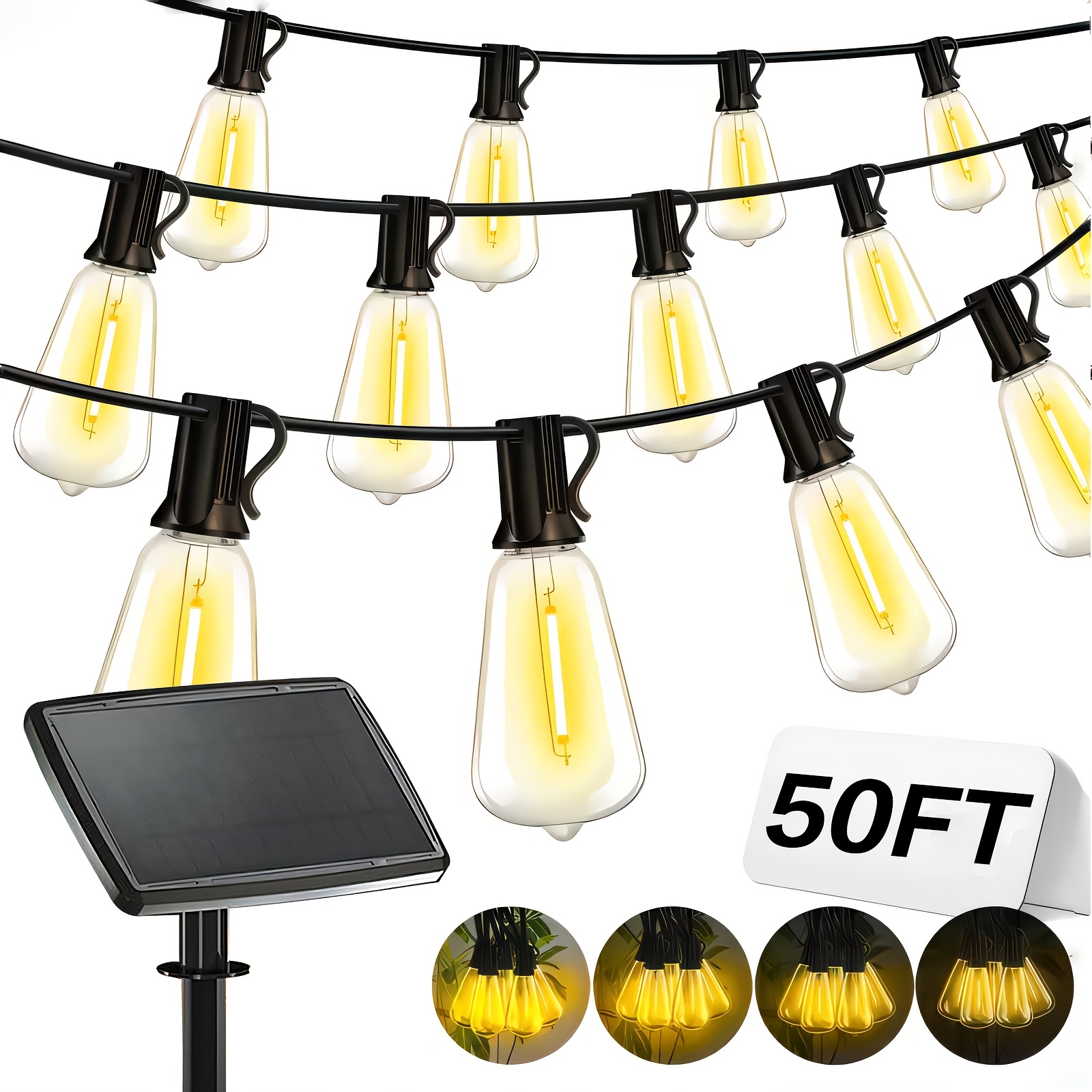 Solar Lights Outdoor, 100ft Pa - Christmas Lights Outdoor บทวิจารณ์และราคา