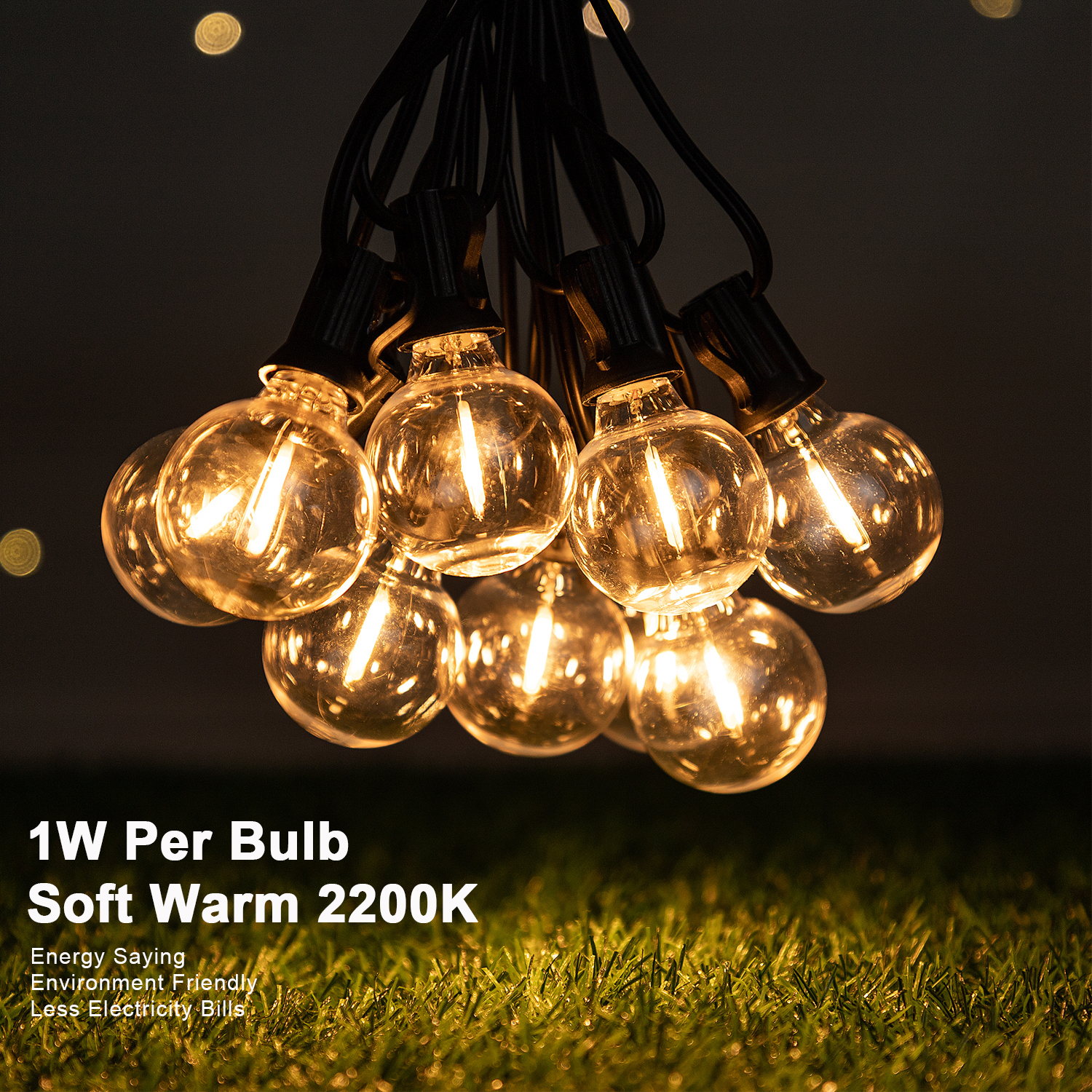 G40 Outdoor Garland String Lig - Led Fairy String Lights บทวิจารณ์และราคา