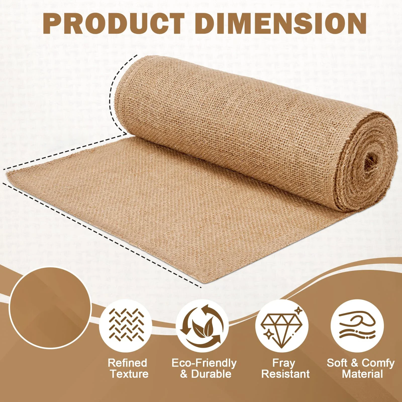 New Desig Beige Burlap Roll 30 - Christmas Table Runner บทวิจารณ์และราคา