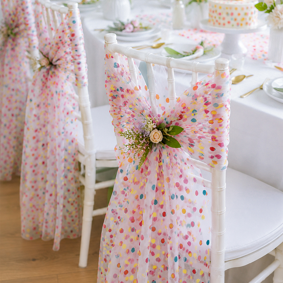 Colorful Dot Gauze Table Runne - Christmas Table Runner บทวิจารณ์และราคา