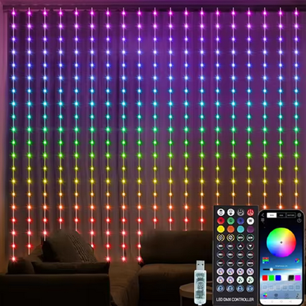 3M RGB Smart LED Curtain Light - Led Fairy String Lights บทวิจารณ์และราคา