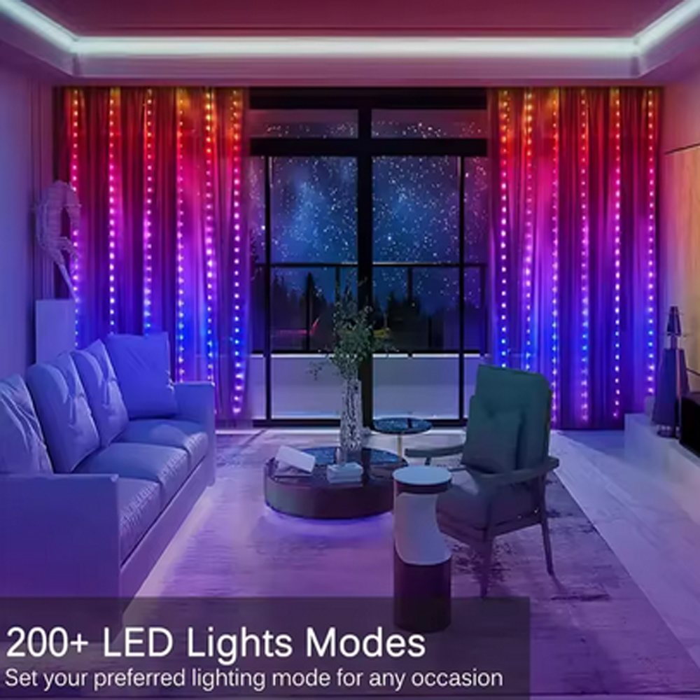 3M RGB Smart LED Curtain Light - Led Fairy String Lights บทวิจารณ์และราคา