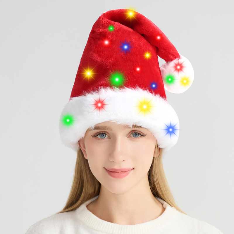 Christmas hat LED light plush  - Santa Hat Plush บทวิจารณ์และราคา