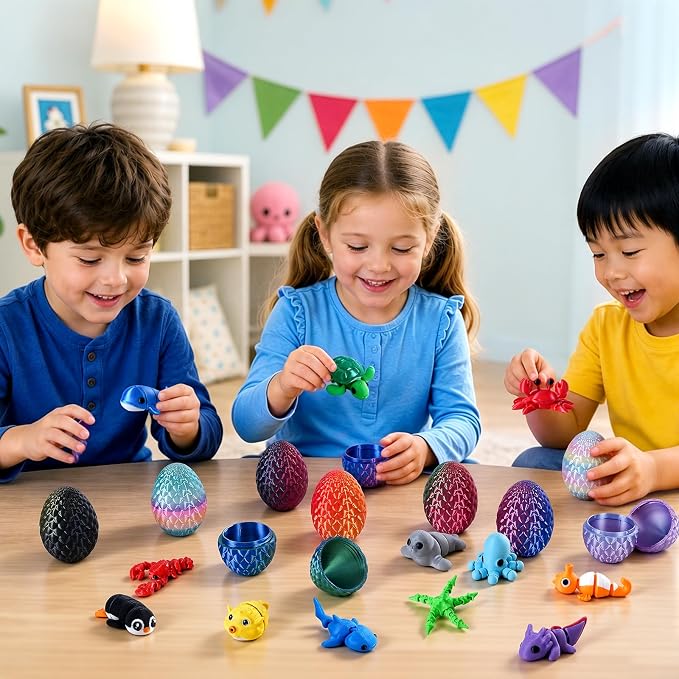 24pcs 3D Printed Surprise Egg  - Advent Calendar Gift บทวิจารณ์และราคา